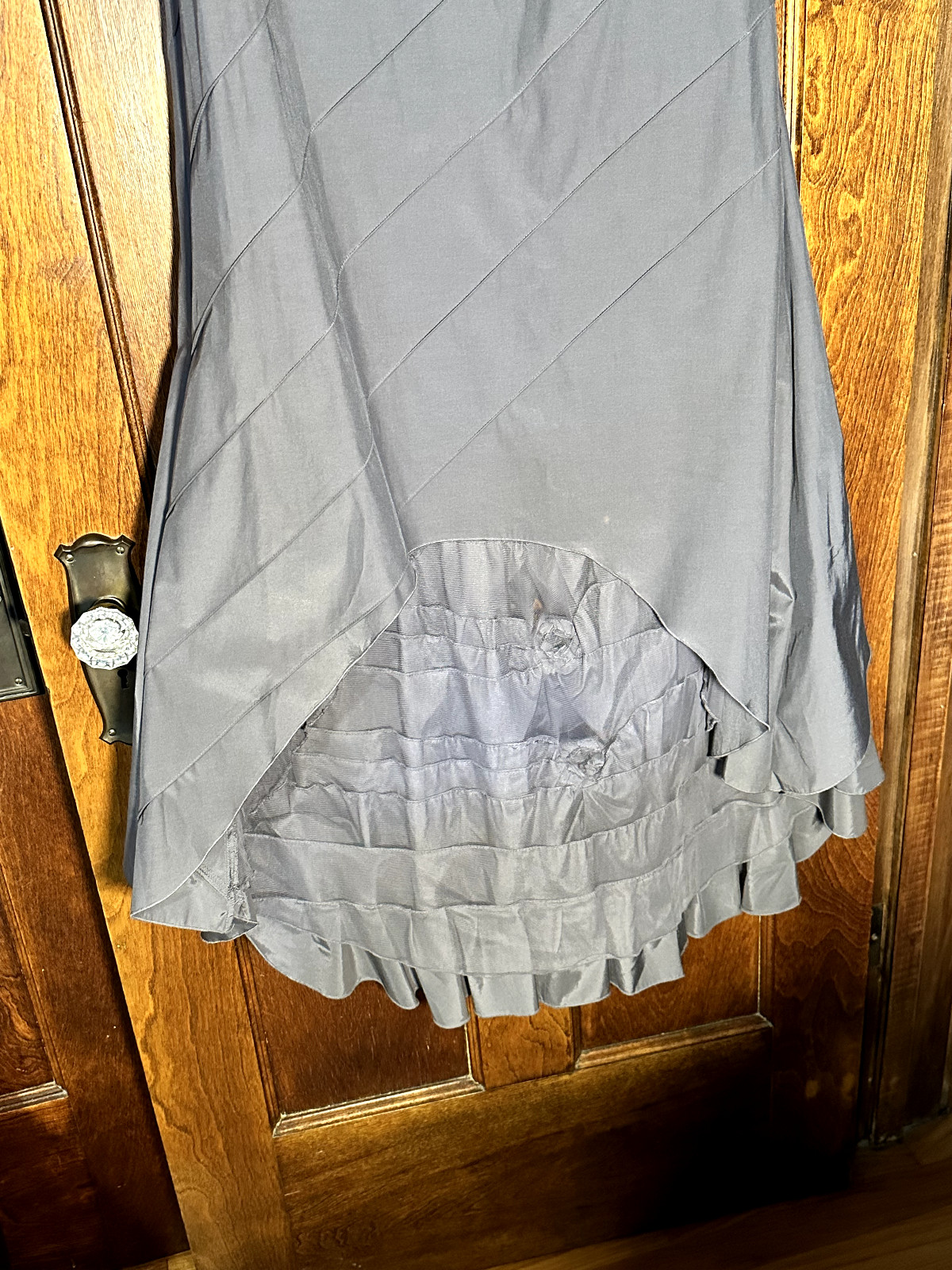 ZAPA Paris Grey Evening Dress 2004 Vintage Y2K French Designer Elegant Cocktail