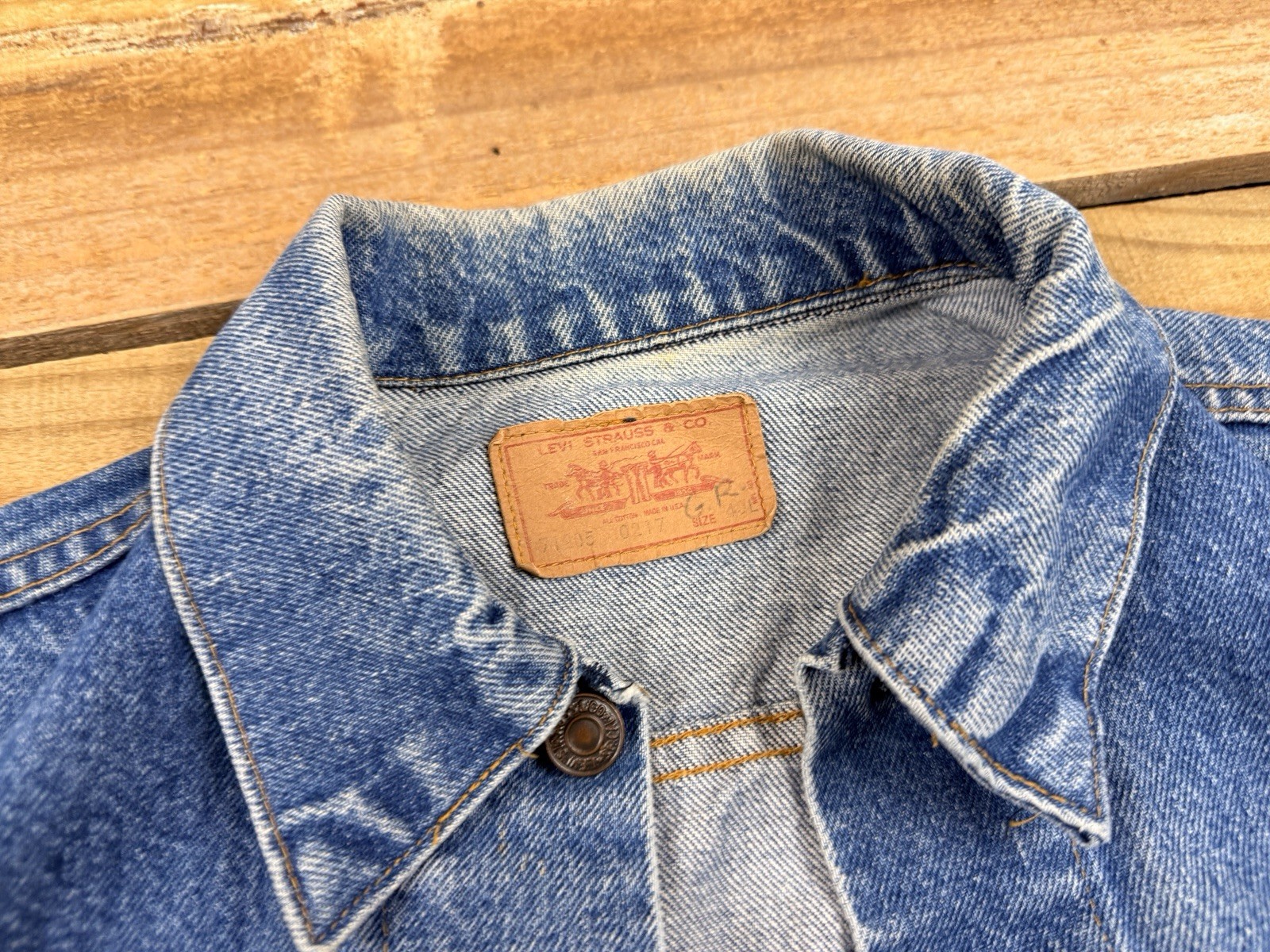 VTG 70’s Levi’s Type 3 III Denim Jacket 71205 0217 Sz 40L Made In USA