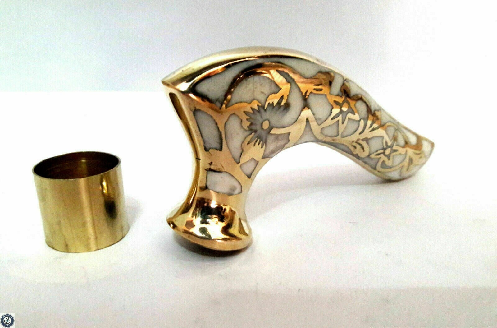 BRASS LEAF VICTORIAN HEAD HANDLE FOR VINTAGE WOODEN WALKING STICK CANE GIFT NEW