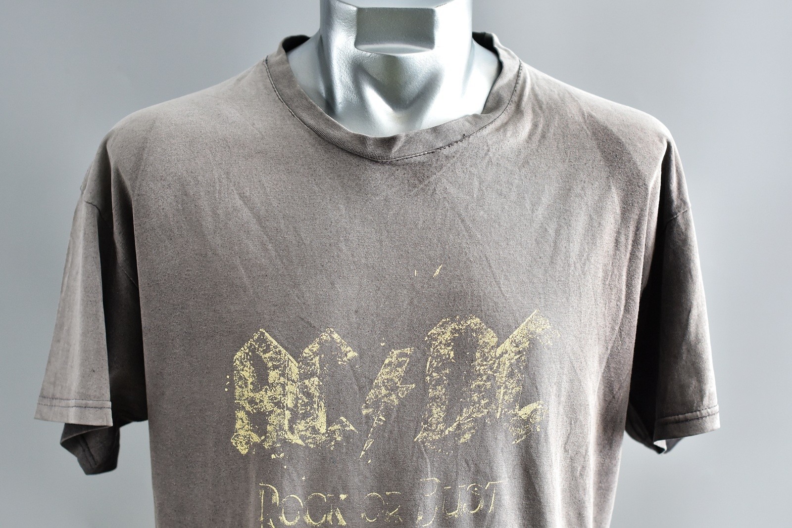 AC DC 2000s Sun Faded Stains T Shirt Thrashed Band Tee Concert