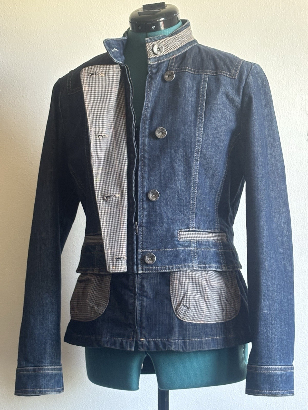 Vintage New Man France Jean Jacket Structured And Lined Size M US 8 EU 40 **read