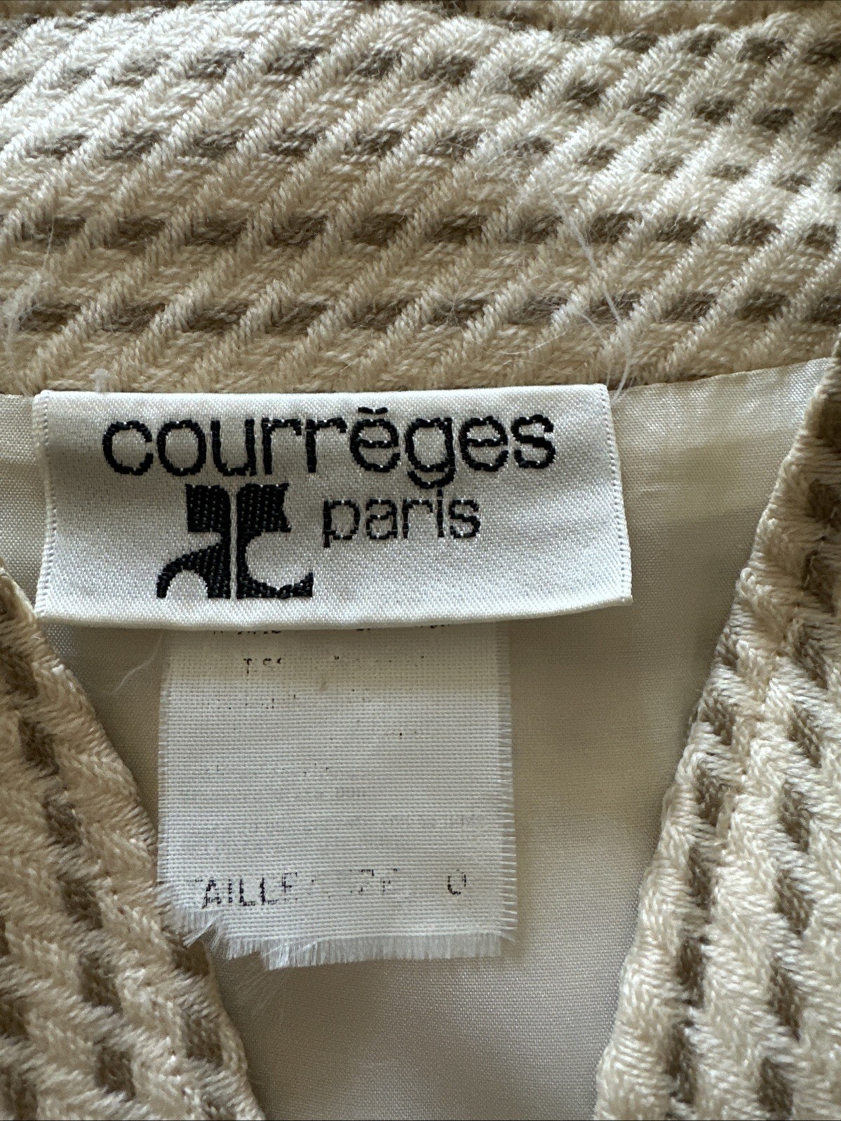 COURREGES VINTAGE 80s PARIS WOOL Jacket & Skirt Suit Size 0 (FR) Sz 6