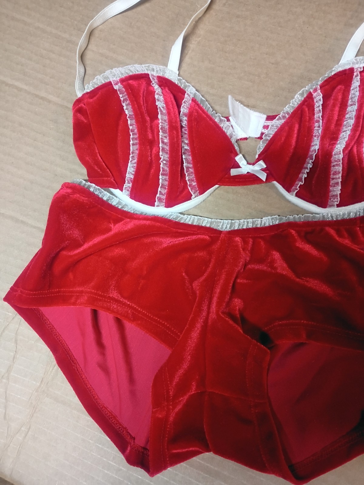 Vintage Designs by Faris “Noel” Red Velvet Lingerie Set – Brand New with Tags