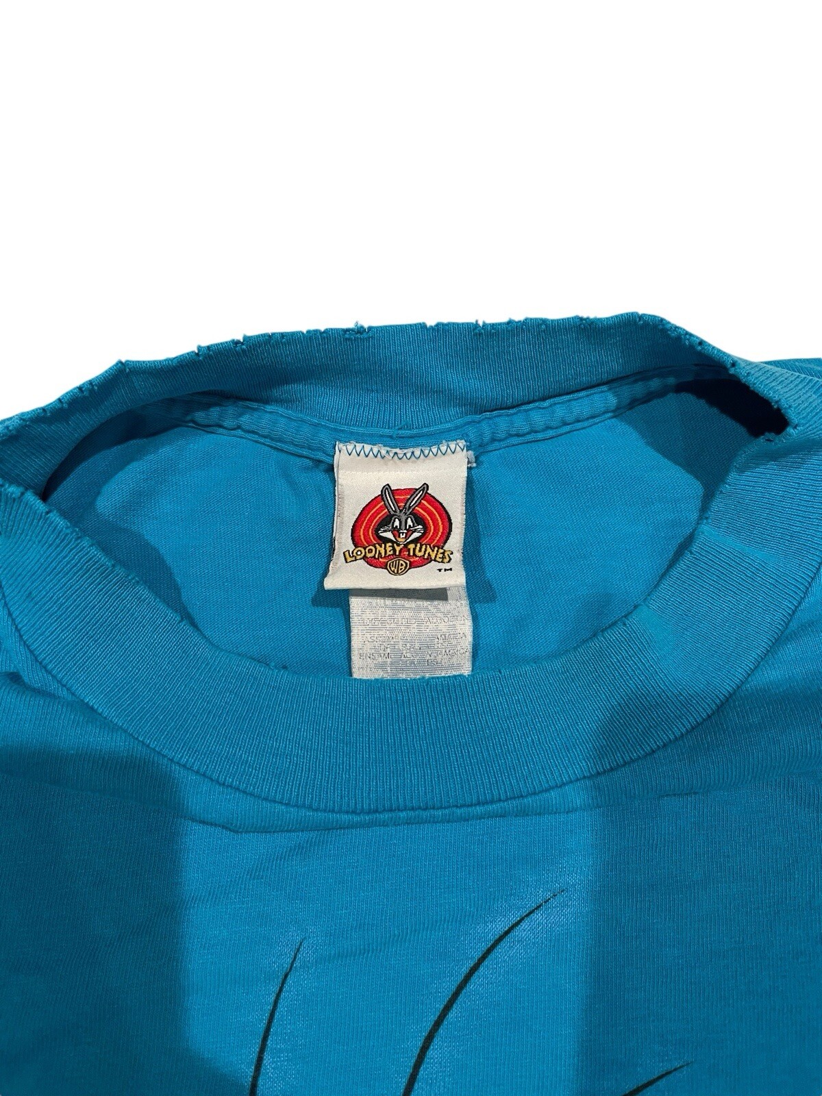 Looney Tunes Tweety Bird Vintage T Shirt Blue Unisex Adults One Size GUC