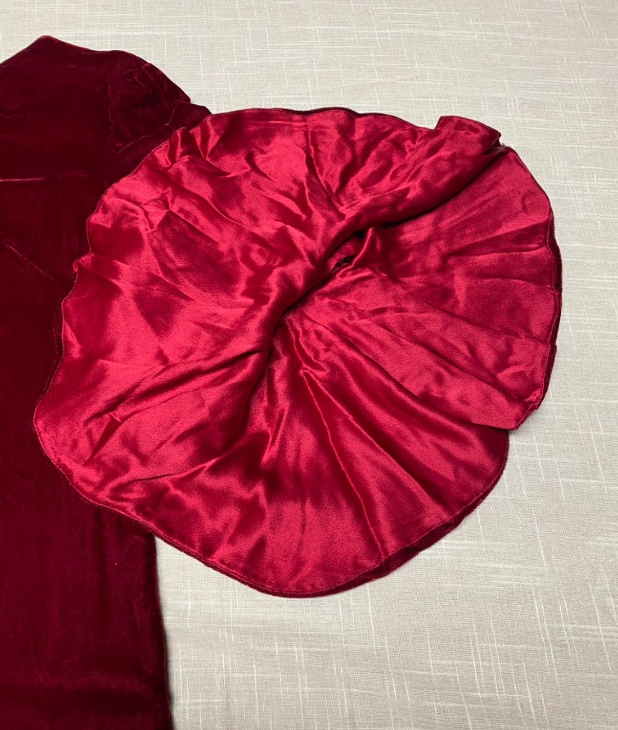 Vintage Velvet Dress 60s Maxi Handmade Red Burgundy Gothic Witchy Mod Glam 1960s