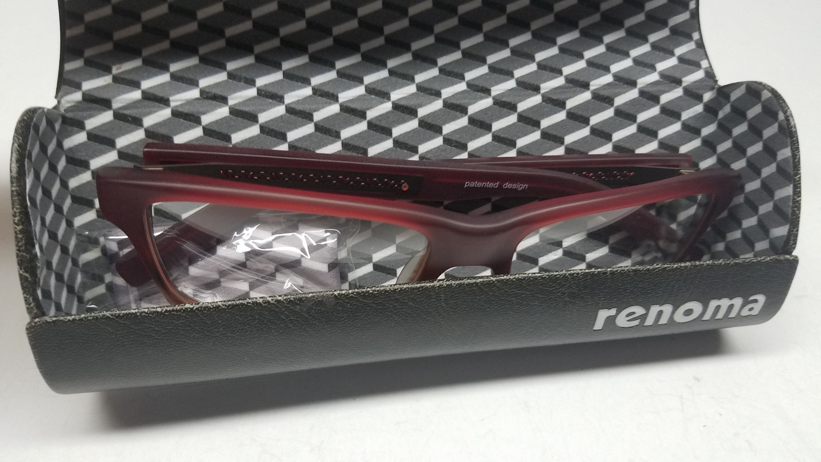 NEW RENOMA Optical Eyeglasses Frames Glasses Red 56-18-138 w Case Unisex R1052