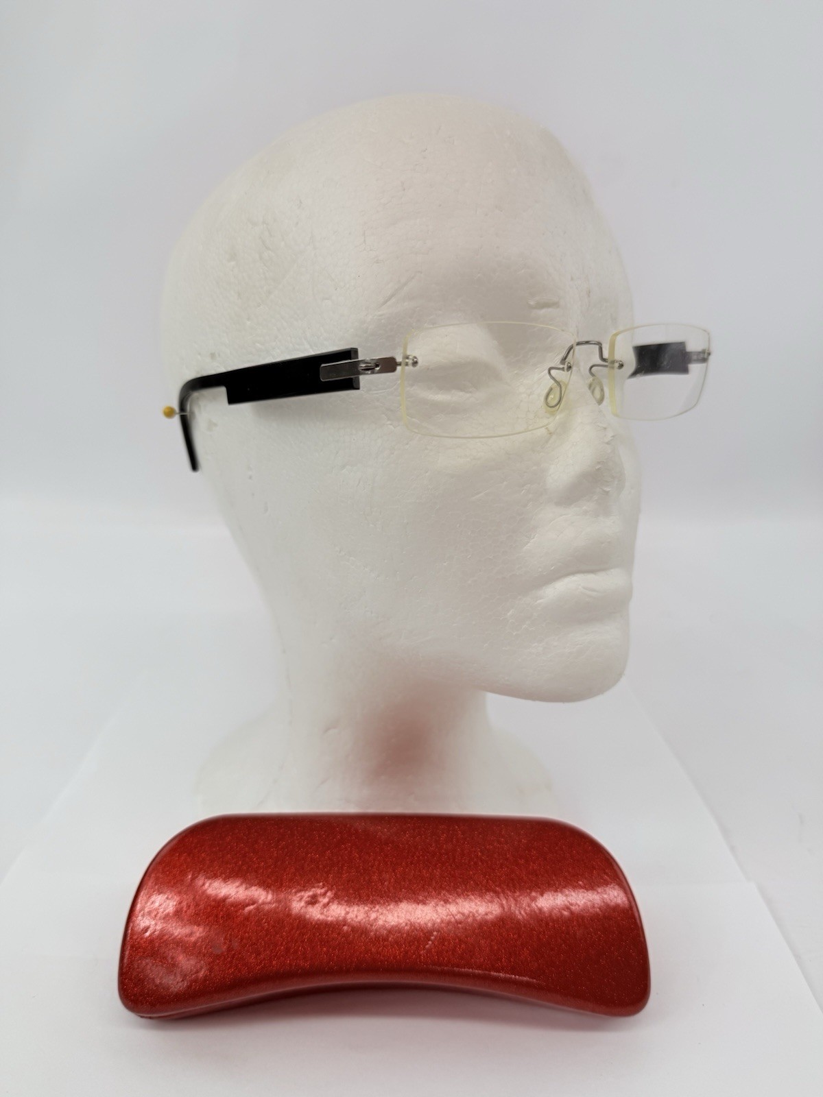 Vintage Lindberg Spirit Titanium 2210 Eyeglass Frame 145mm Col. K27 Black W/ Rx
