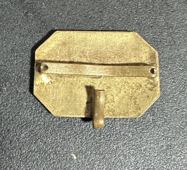Beautiful Vintage French Art Deco Belt Buckle Enamel On Brass