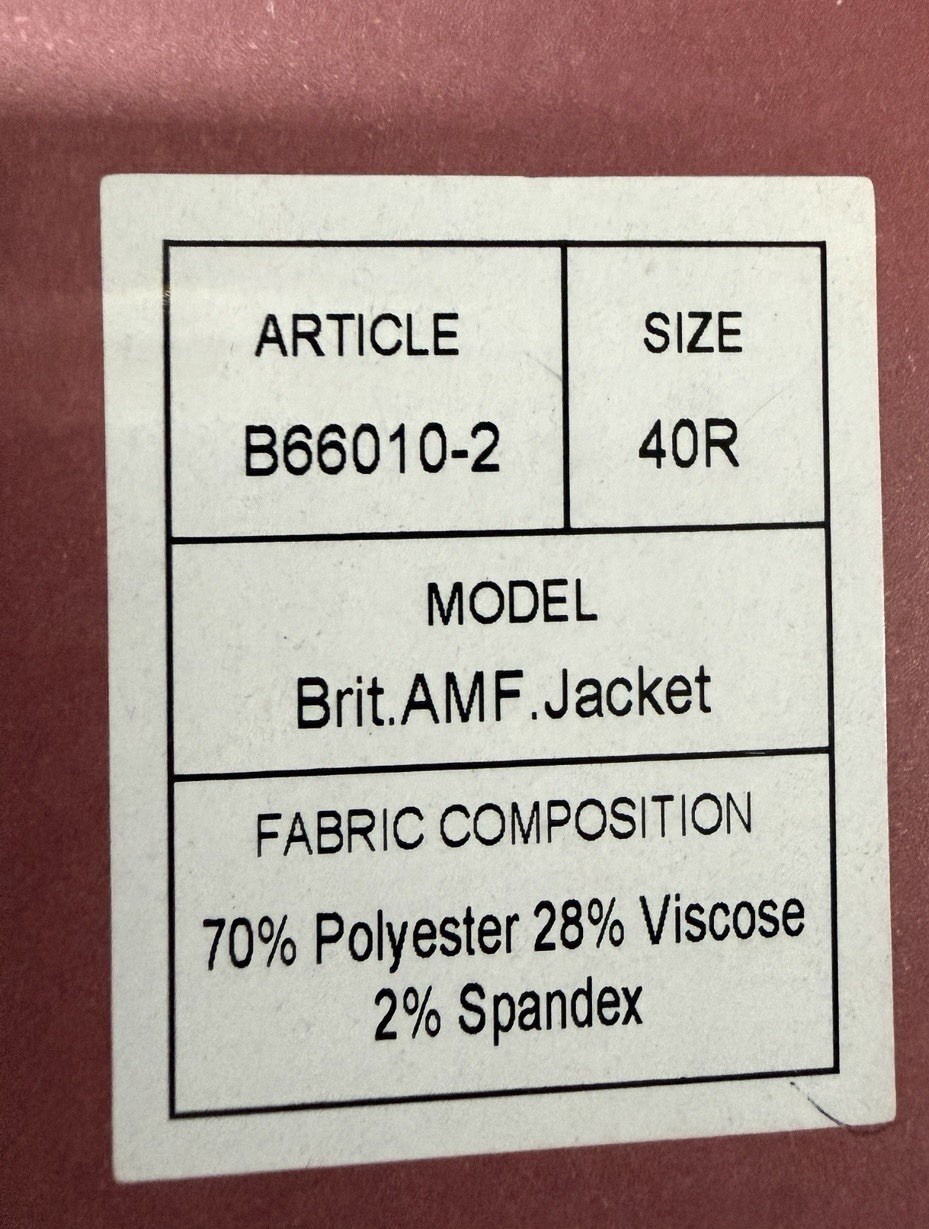 Bertolini Sport Coat 40R Window Check Light Blue 2Butten Notch Lapel Classic Fit