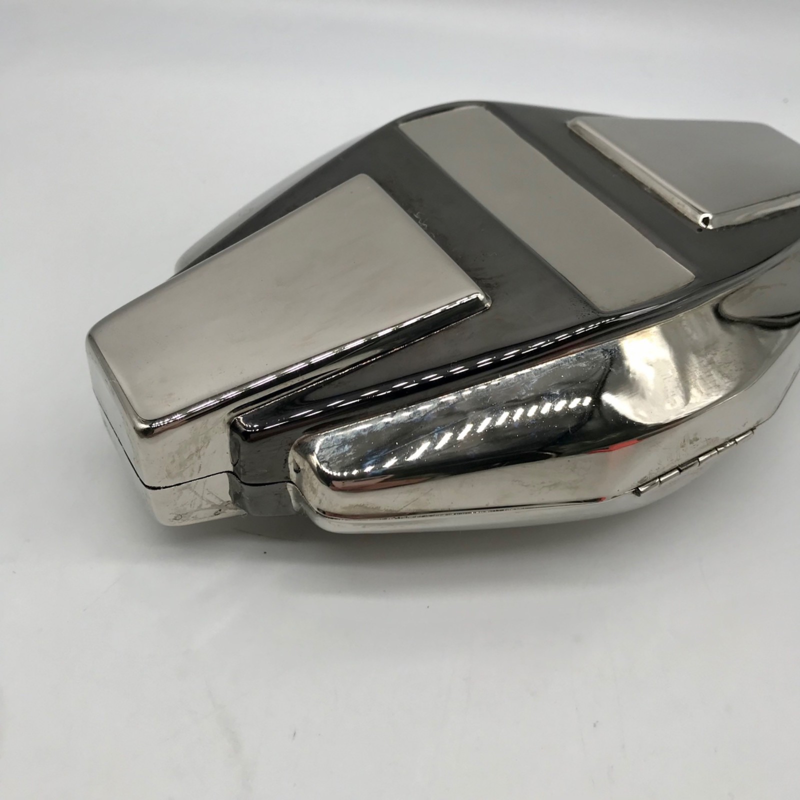 Whiting & Davis Silver Hardshell Convertible Clutch