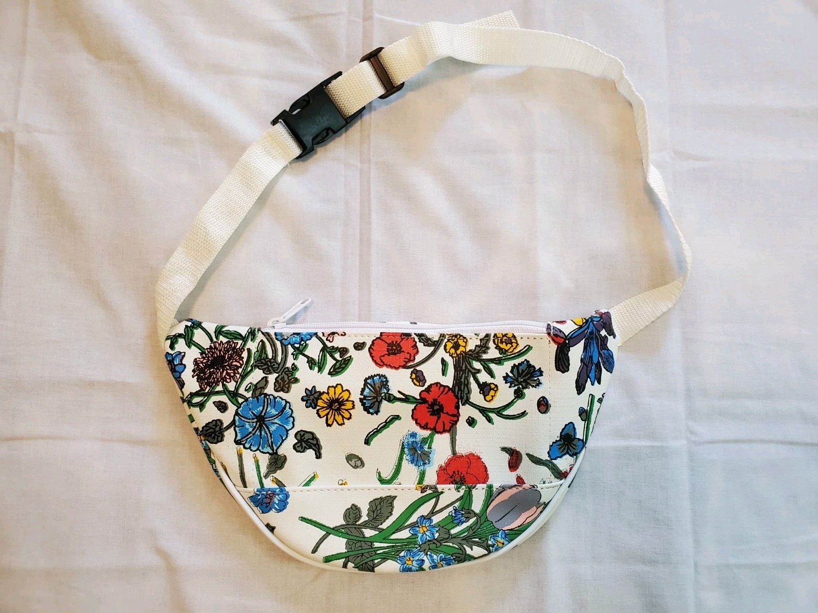 Vintage Floral G. Cesare SPQR Fanny Pack Flower Garden Butterfly