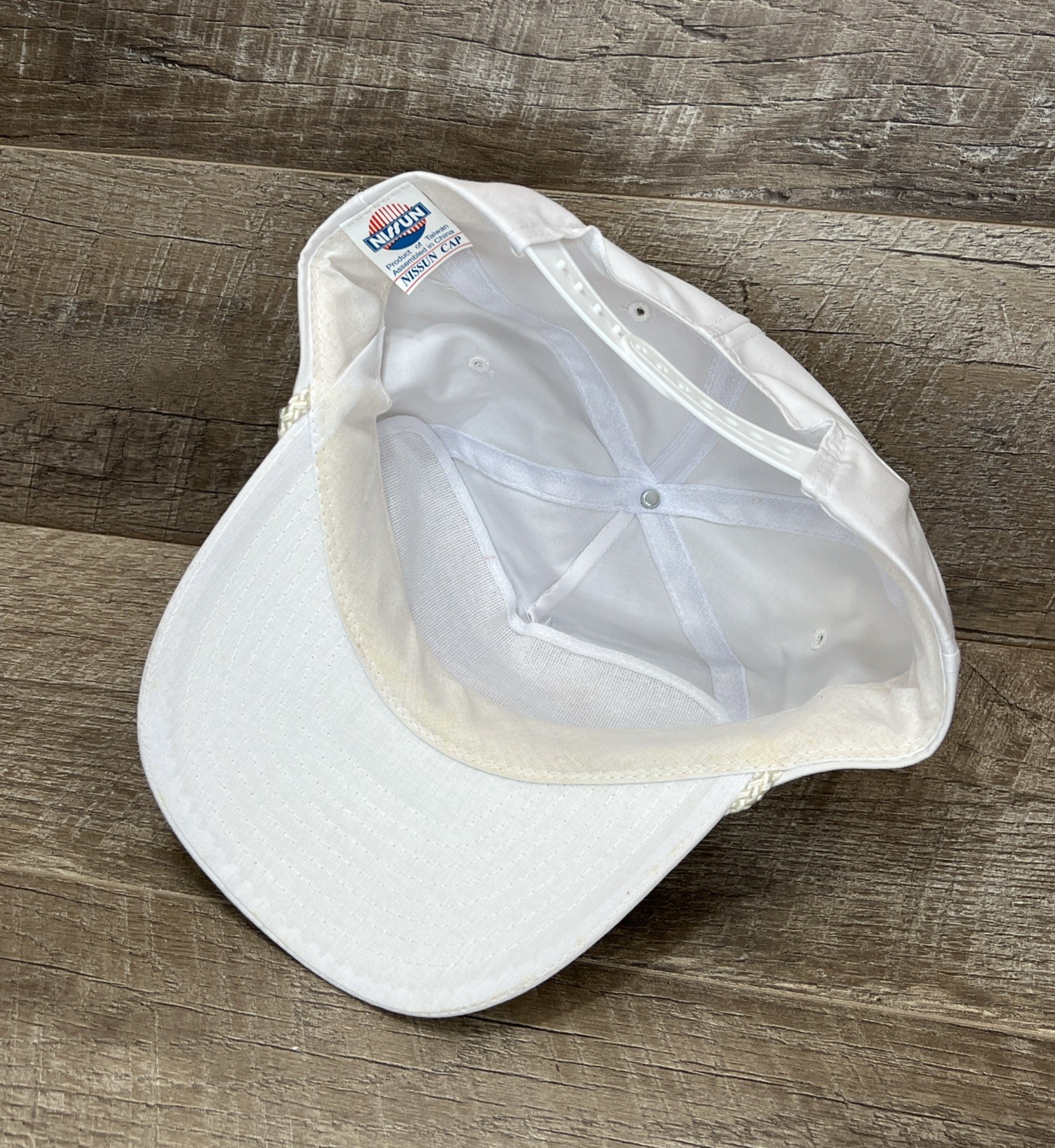 Vintage Pontiac Motorsports Oakland Snapback Rope Hat Cap White/Red Nissun Cap