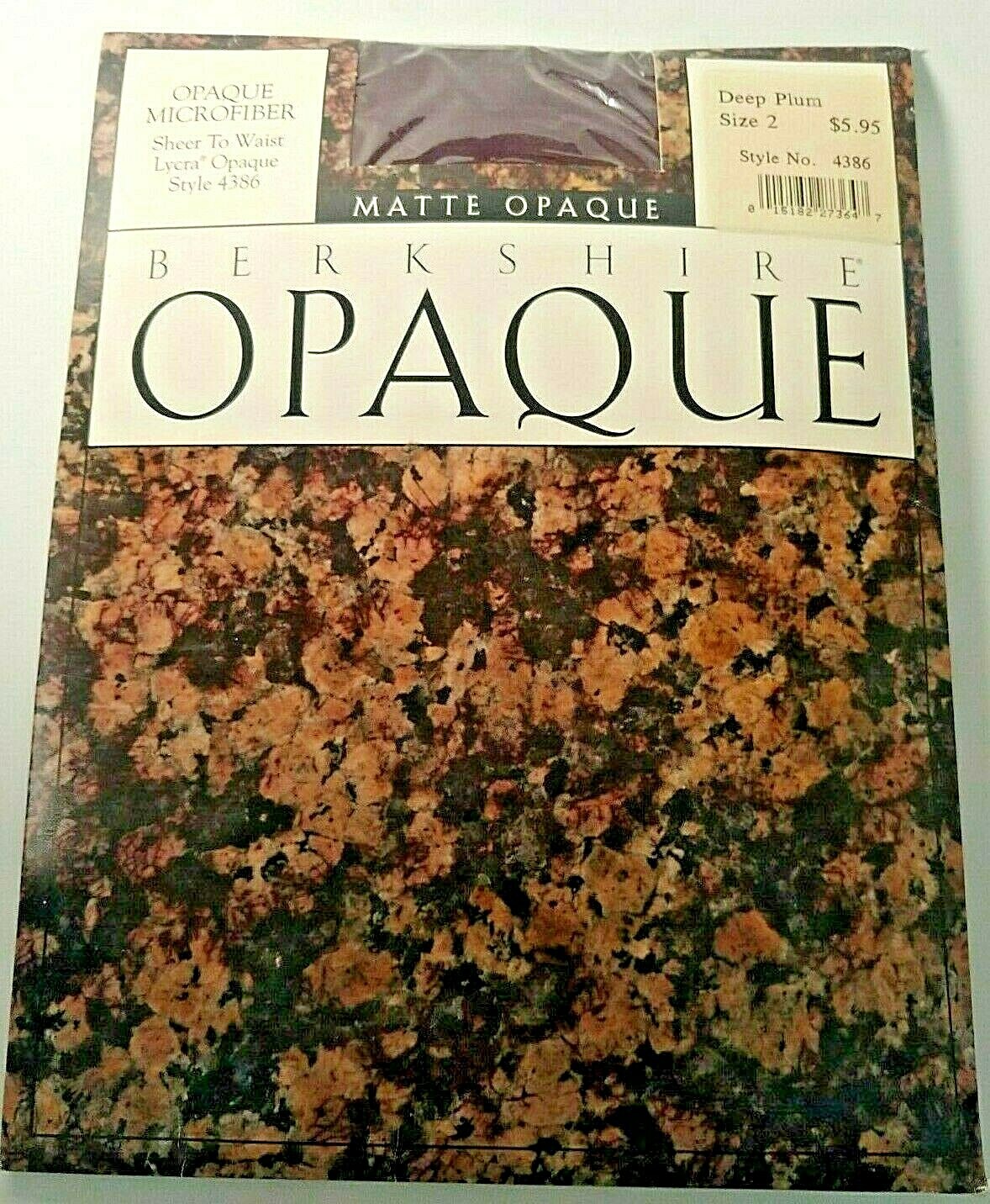Berkshire Matte Opaque Microfiber Sheer to Waist Deep Plum Vintage Pantyhose 199