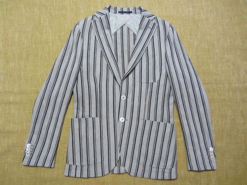 Men Paoloni blazer beige cotton 34 / XS / 42