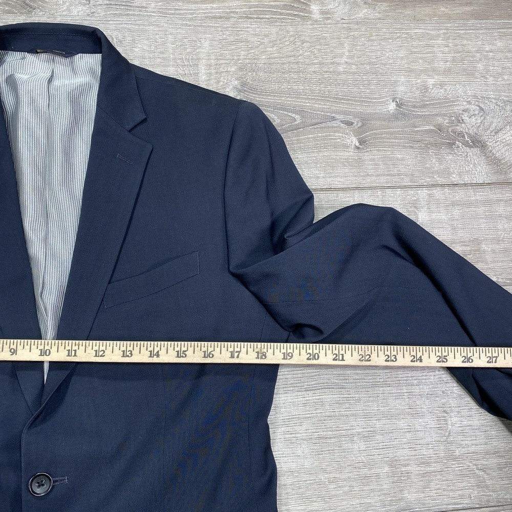 Banana Republic Blazer Mens 38S Navy Lanificio Cerruti Two Button Sport Coat