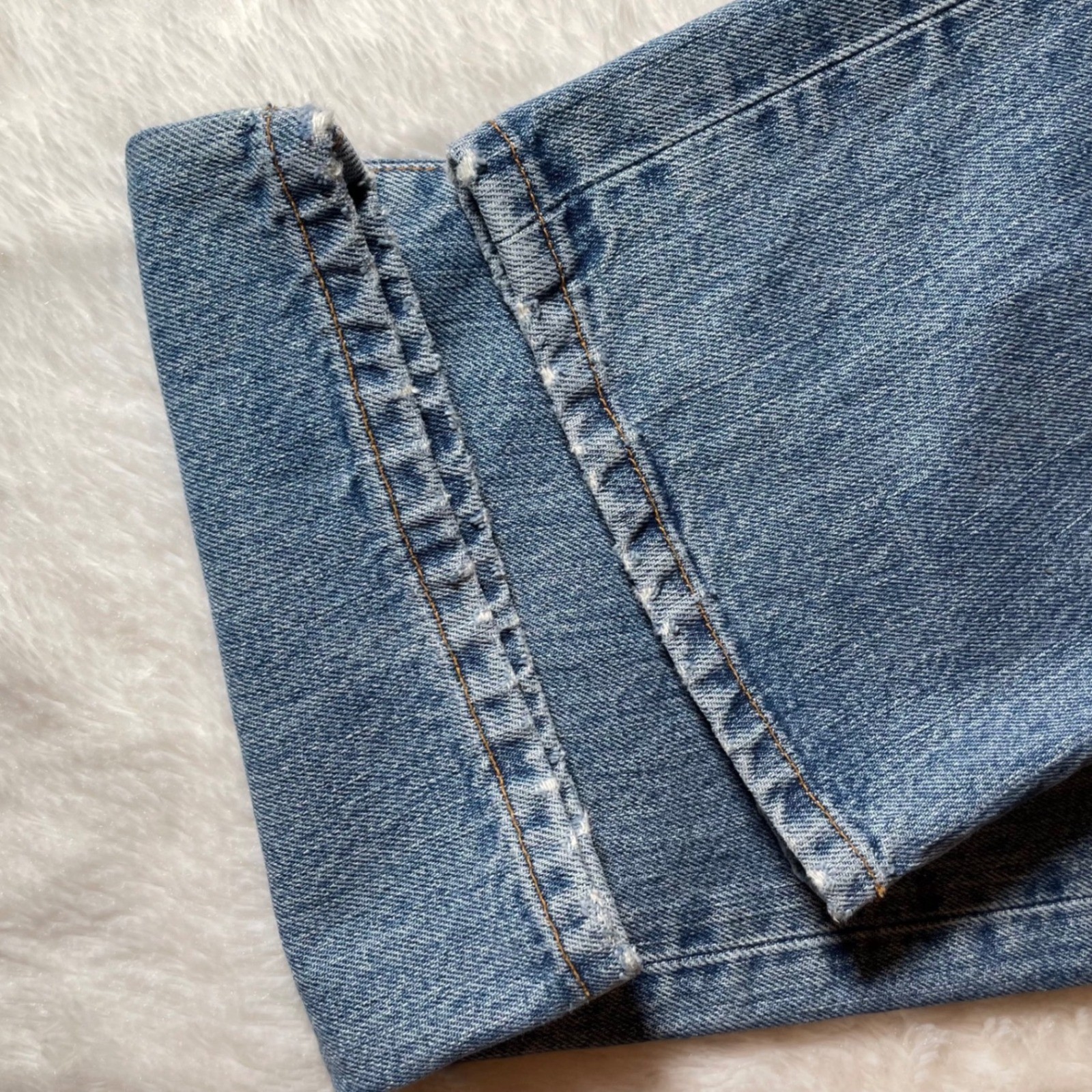 Vintage Lucky Brand Dungarees Made in USA High Rise Straight Leg Blue Jeans 8/29