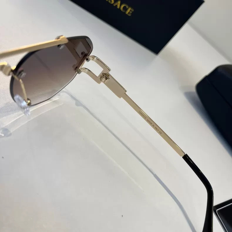 Versace Classic Aviator Frameless Men’s Gold Fashion Sunglasses New