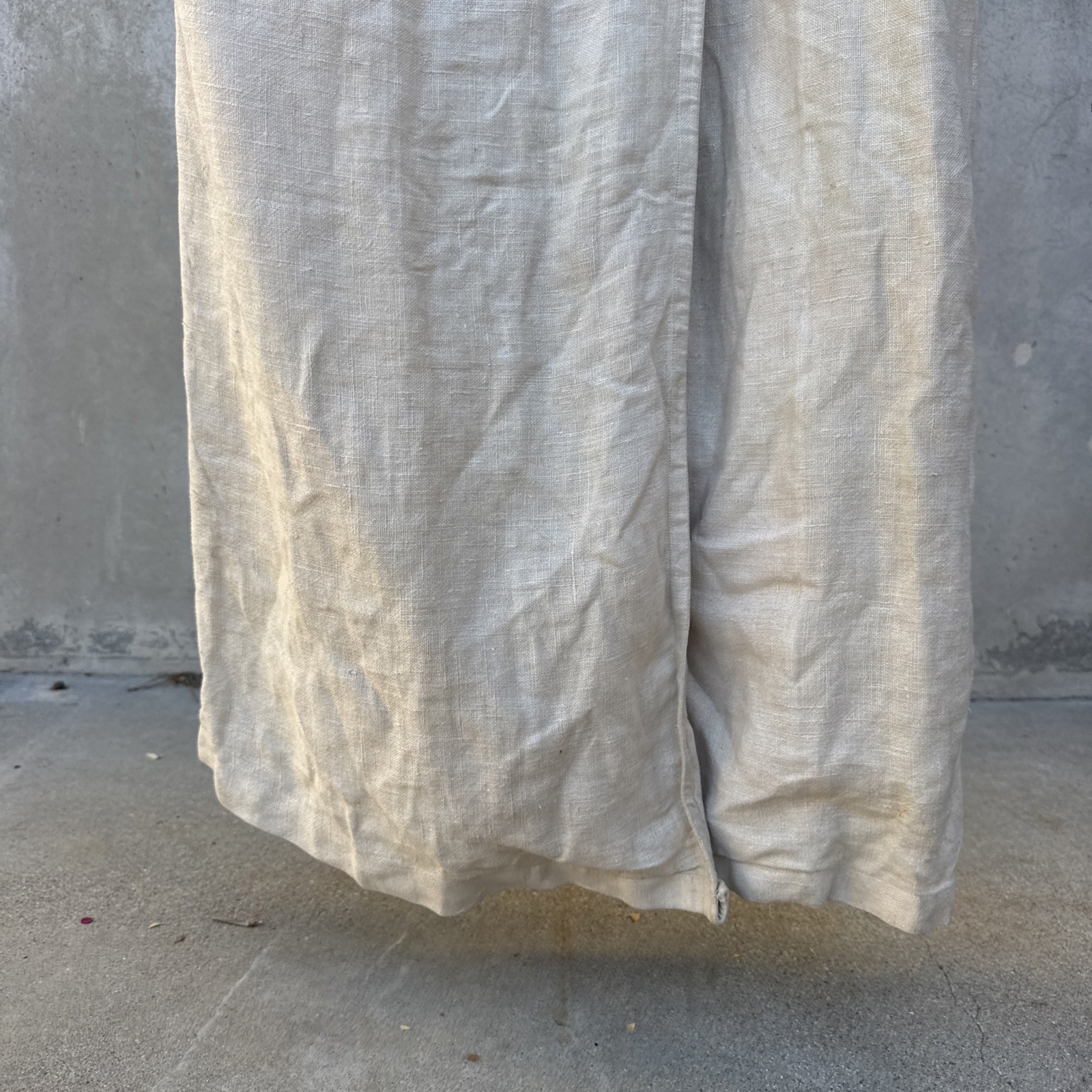 Antique Edwardian Linen Duster Coat Driving Sportswear Full Length Vintage