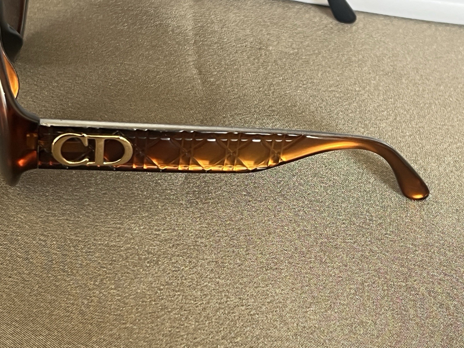 Vintage 80s Christian Dior Sunglasses Greta 12Y Optyl Gold Brown Austria 54mm