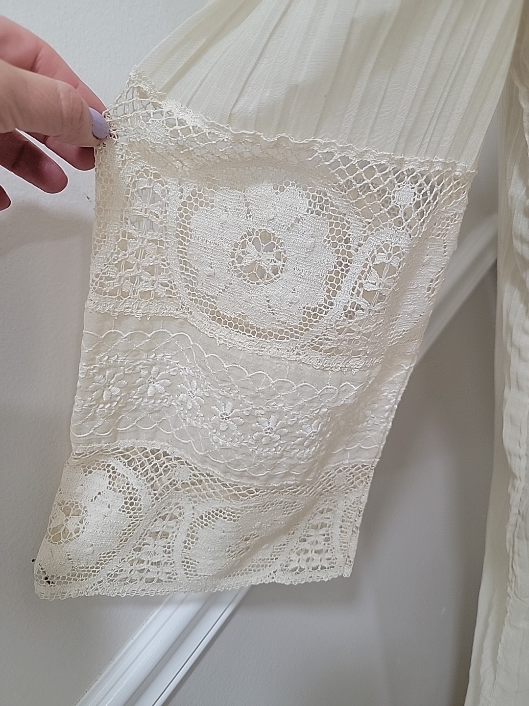 VTG Christian Dior Lingerie 1960s Saks Fifth Avenue Victorian Revival Lace Gown