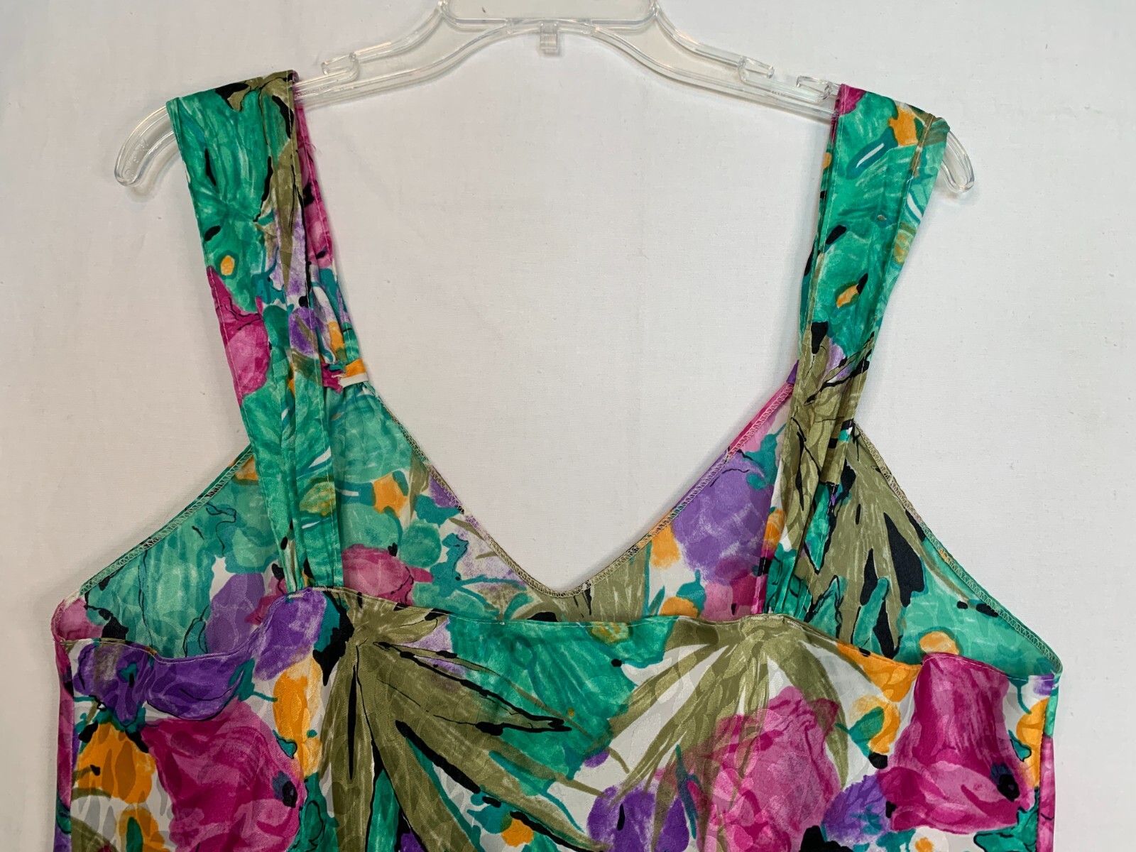 Lucie Ann II Floral Peignoir Robe & Gown Lingerie Set Sz L Satin Luxury Glam