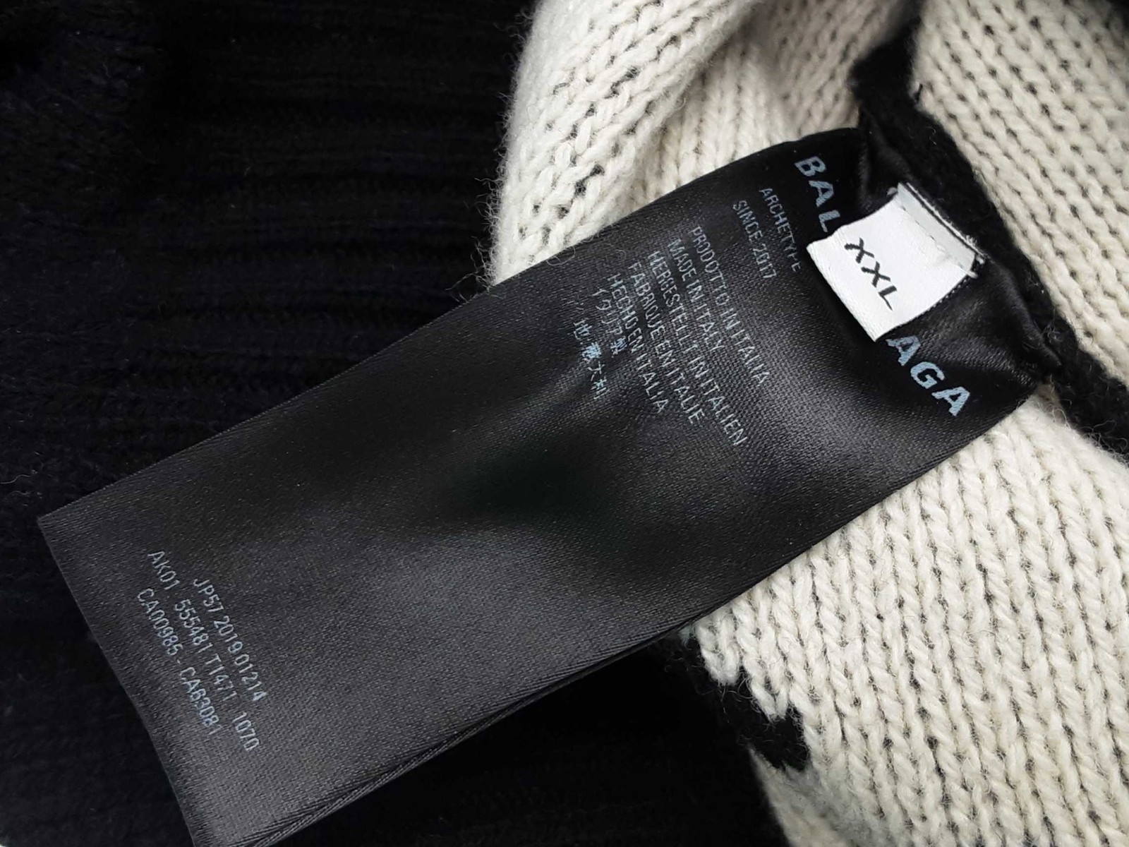 Balenciaga Allover Logo Black Knitted Sweater Size Italian Xxl Do1225orxde