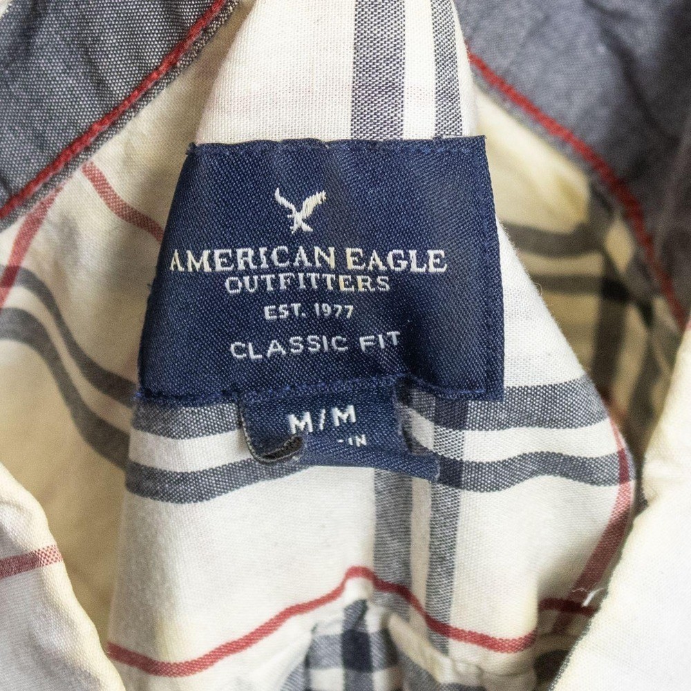 Vintage VTG Y2K 2000’s 00’s American Eagle Nova Check White Button Up Shirt