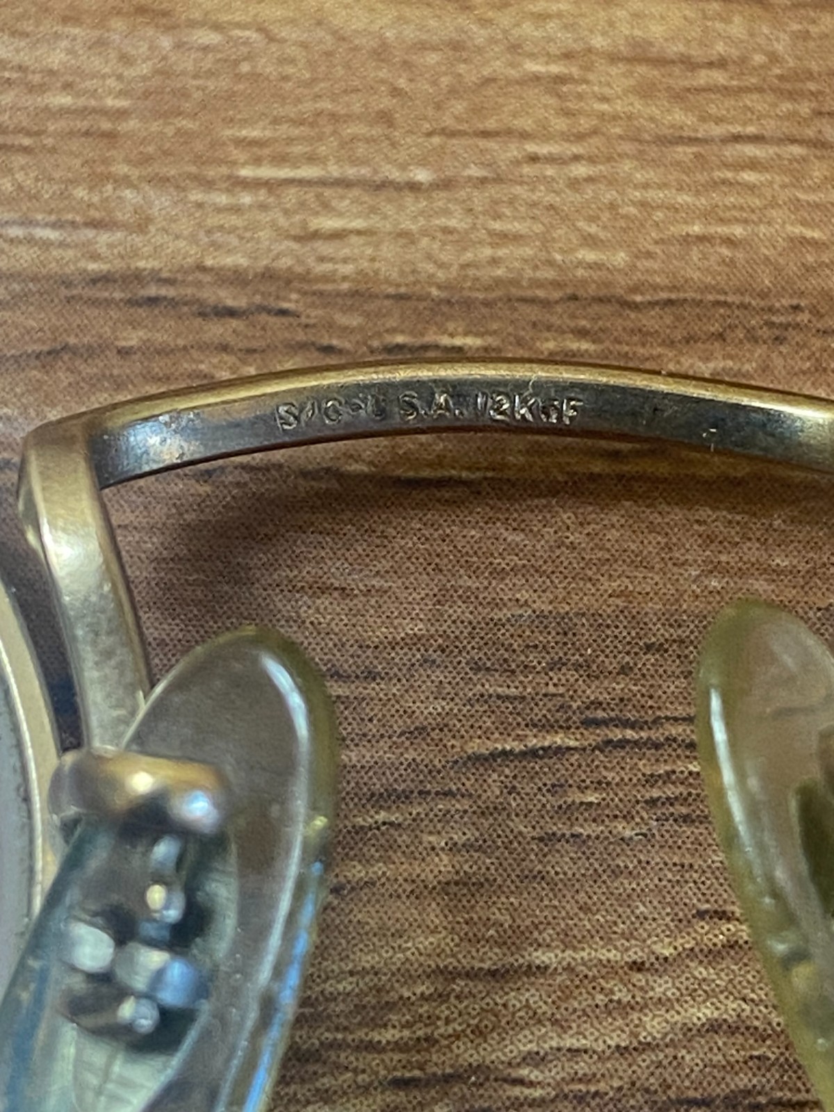 Vintage Shuron 5 1/4 USA 12K GF Round Oval Eyeglasses Frames Gold Filled Optical