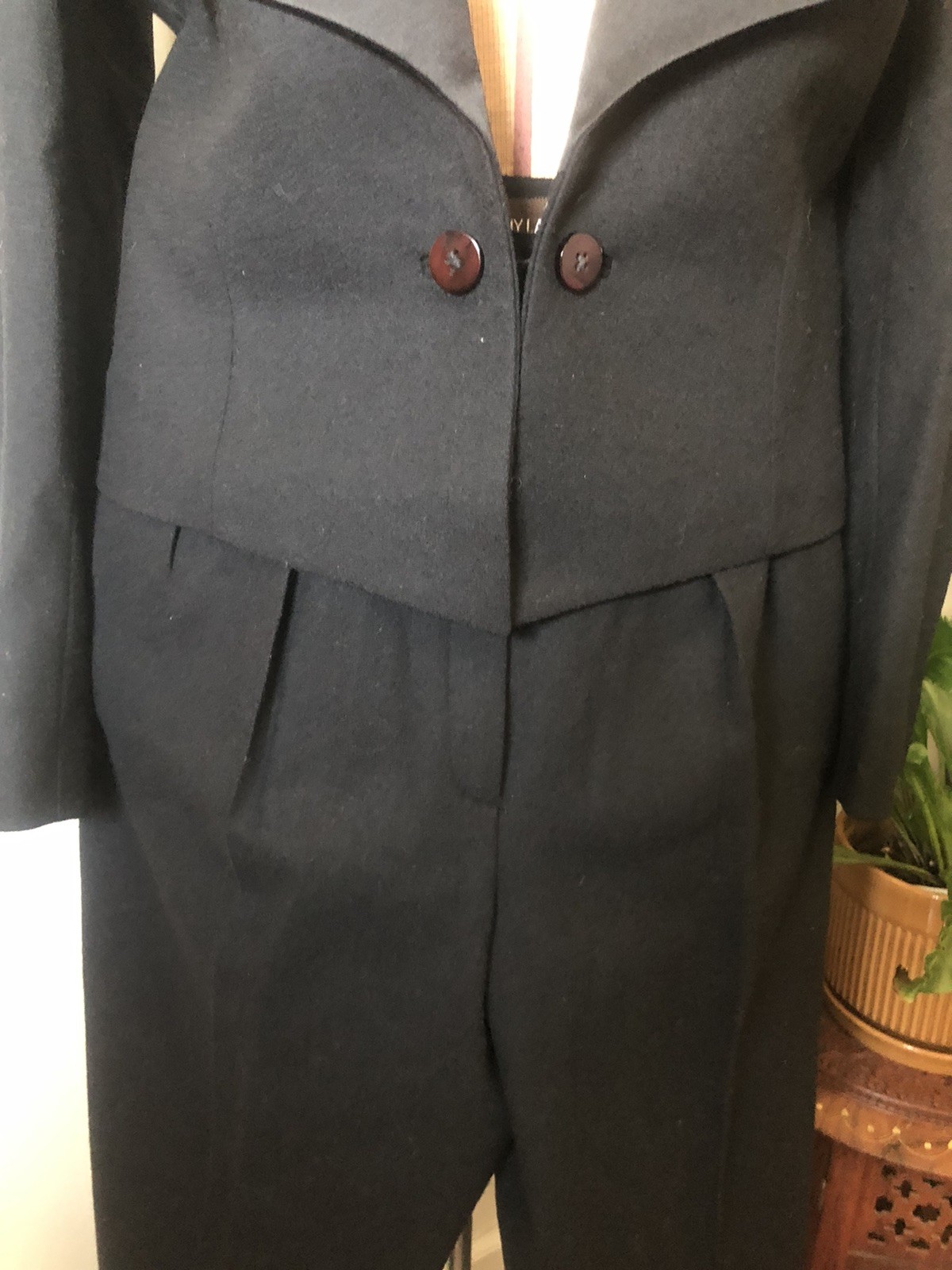 Vintage Guy Laroche Black Wool Tuxedo Suit
