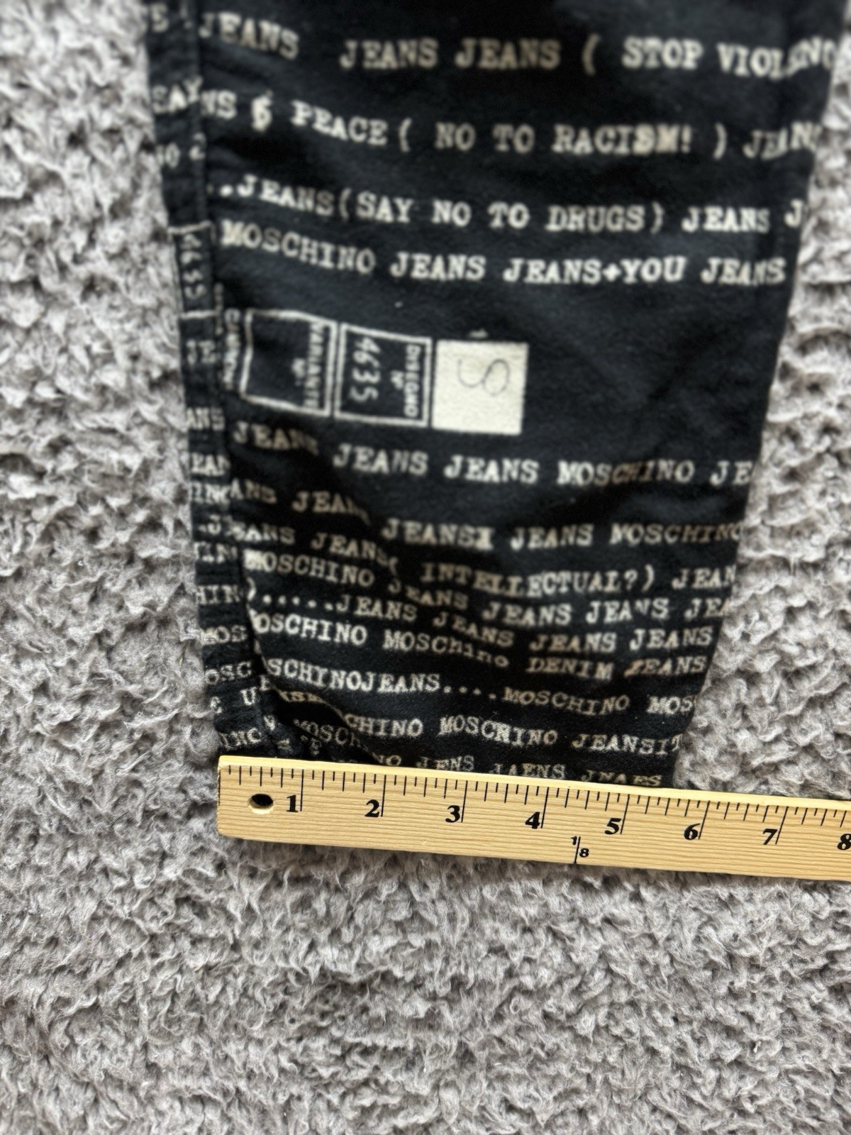 Vintage Moschino 90’s All Overprint Jeans Pants Size 30 in Black