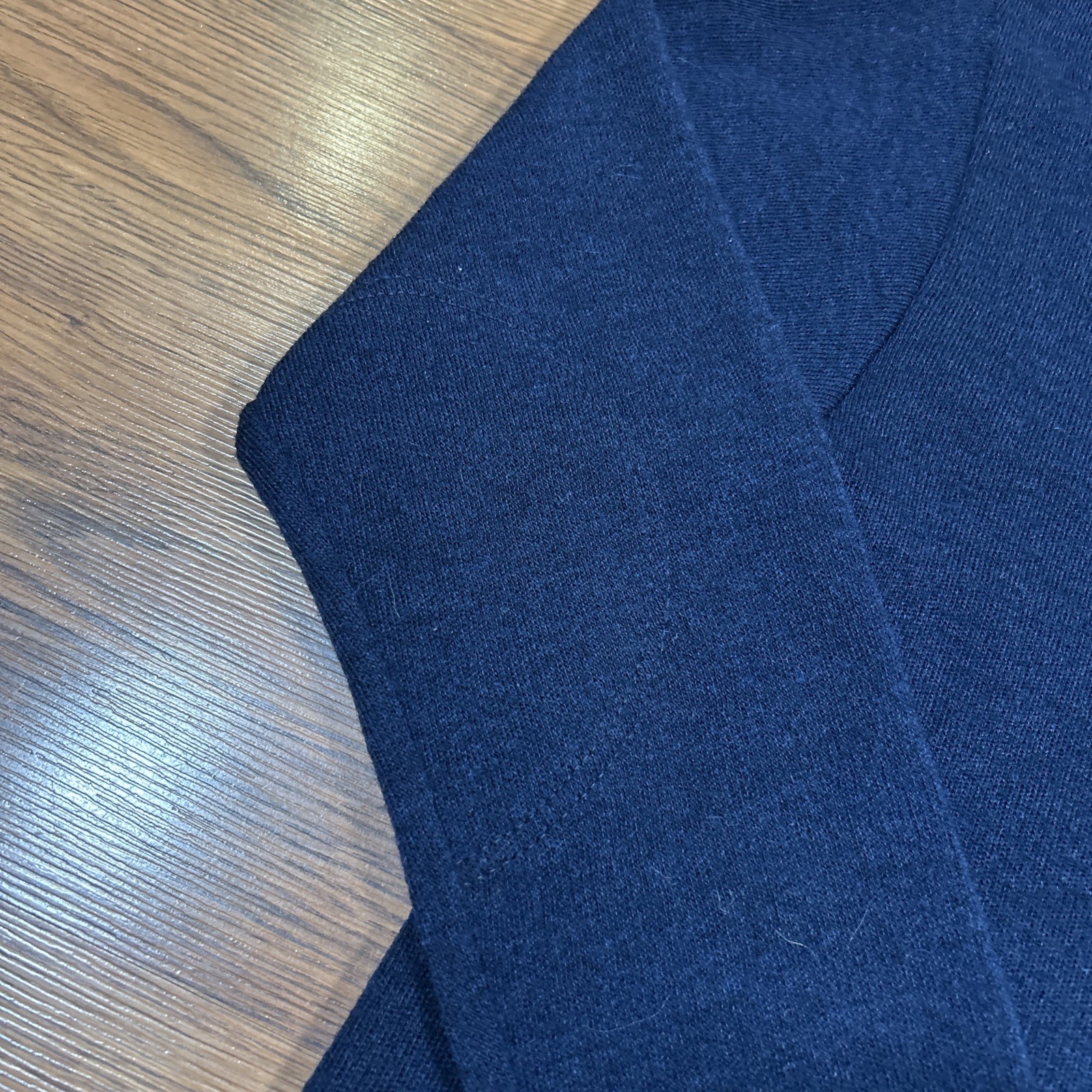 Vintage 50s 60s Sarby Johnny Coat 100% Wool Zip Up Cardigan Sweater Navy Sz 40 S