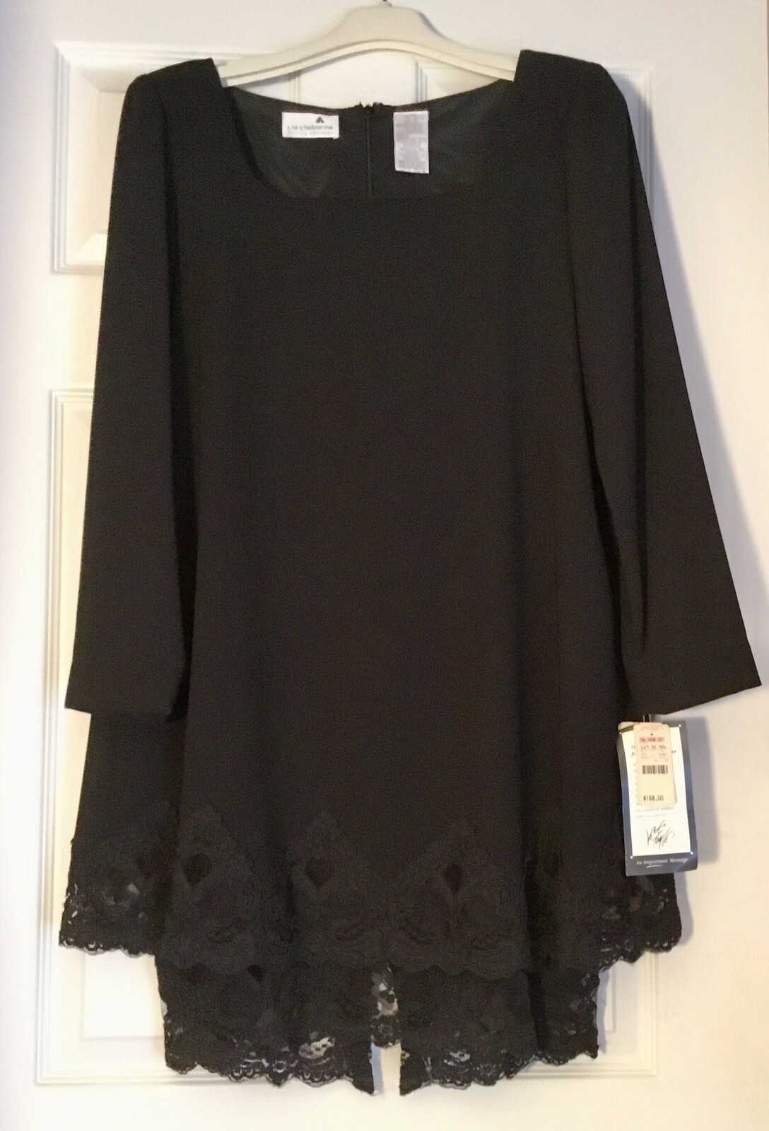 Liz Claiborne VINTAGE 90s PALAIS DE VERSAILLES Dress 6P Black $168 Retail NEW