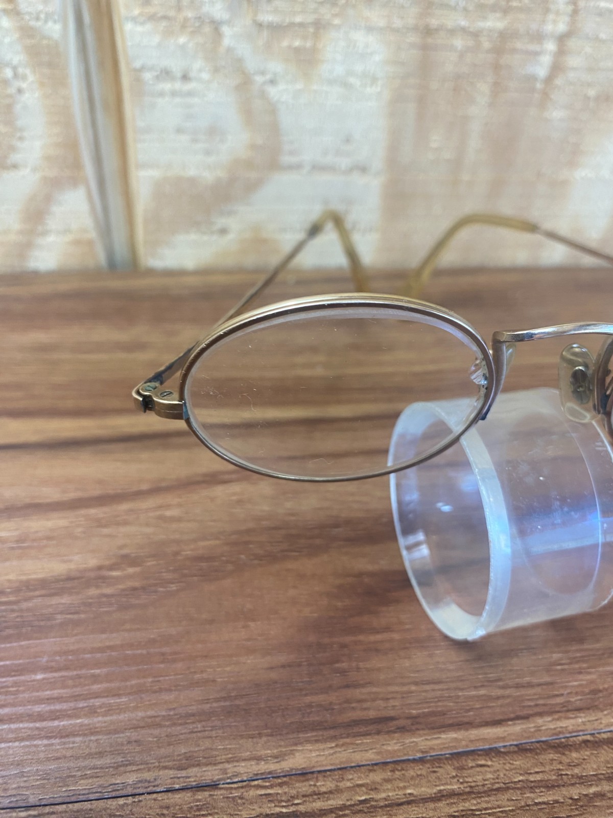 Vintage Shuron 5 1/4 USA 12K GF Round Oval Eyeglasses Frames Gold Filled Optical