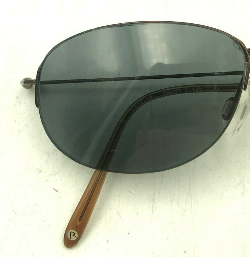 Vintage Rodenstock Bronze Titanium Oval Half-Rimmed Sunglasses Japan FRAMES ONLY