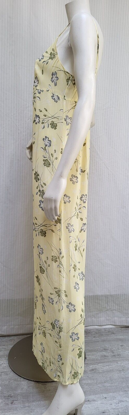 Vintage 90s/Y2K AMERICAN EAGLE OUTFITTERS Yellow Floral Rayon Dress – Size M