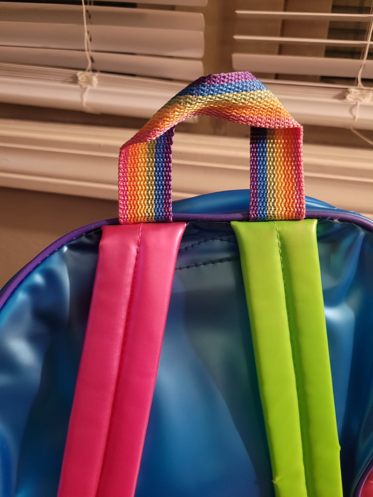 VTG Lisa Frank Backpack Plastic PVC See Thru 90’s Dolphin Music Notes Rainbow