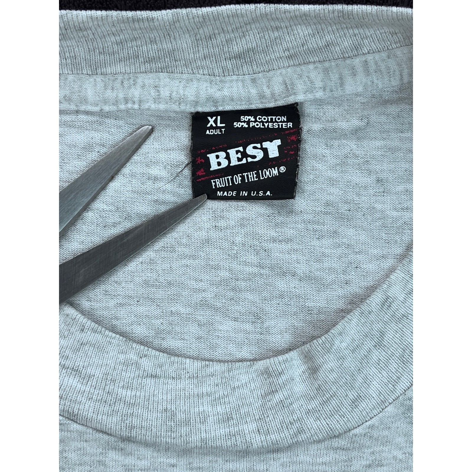 Vintage 90s “Learning With Love” Graphic Tee XL Gray