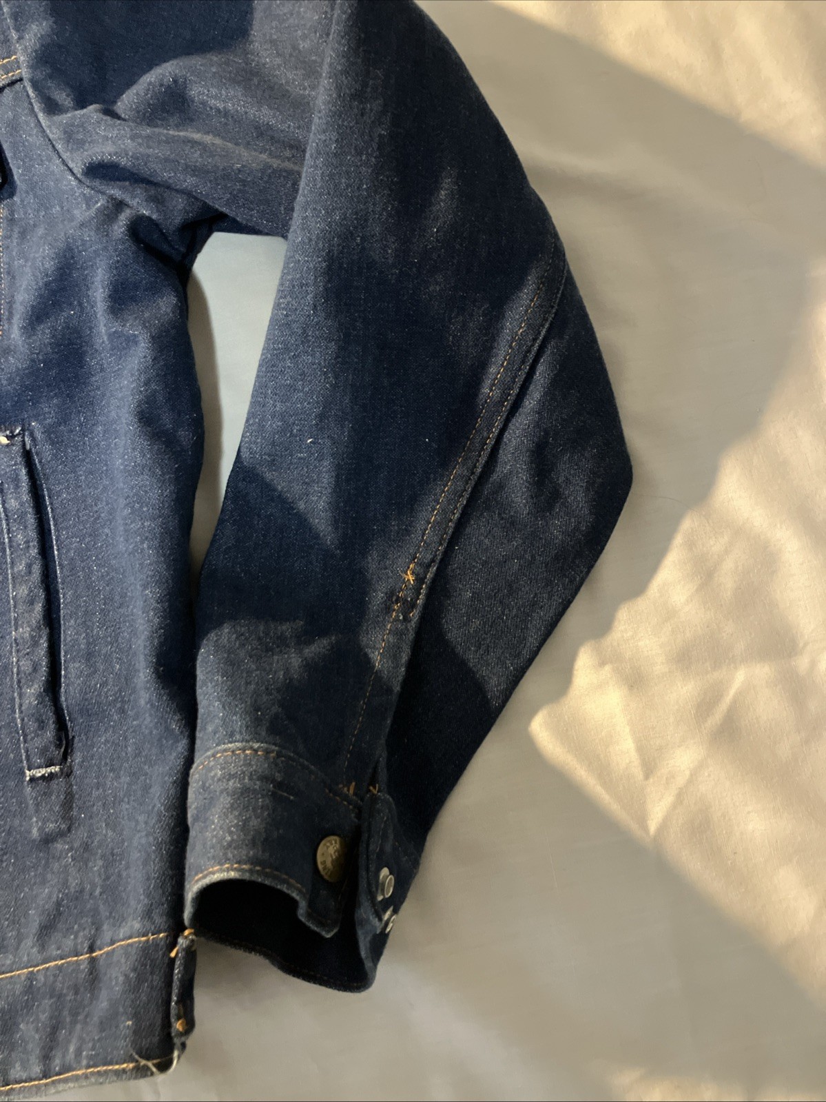 VTG Saddle King Western Denim Trucker Jacket Adult 38 Regular Made In USA
