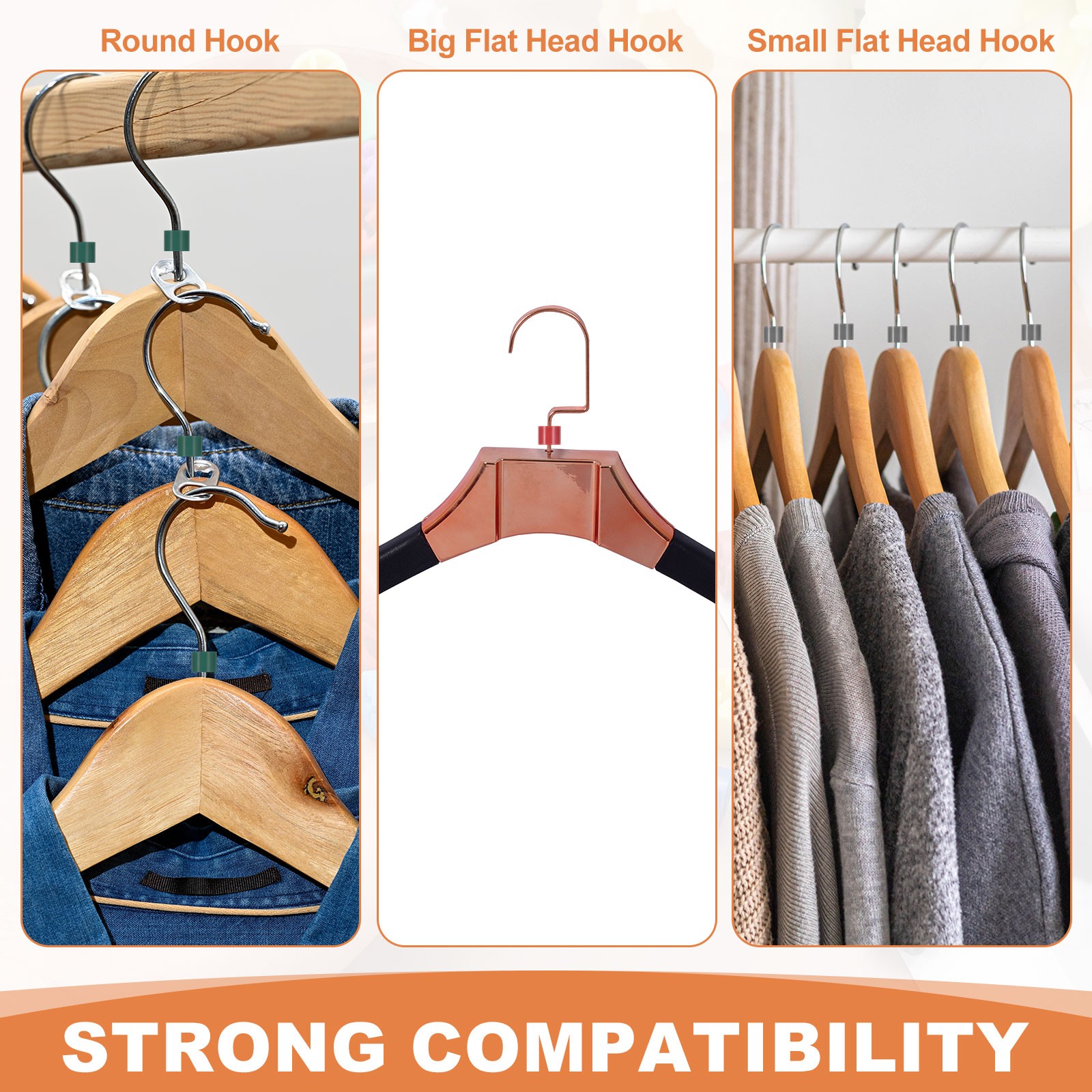 120pcs door marker for hangers, for rod 3-5mm, brown