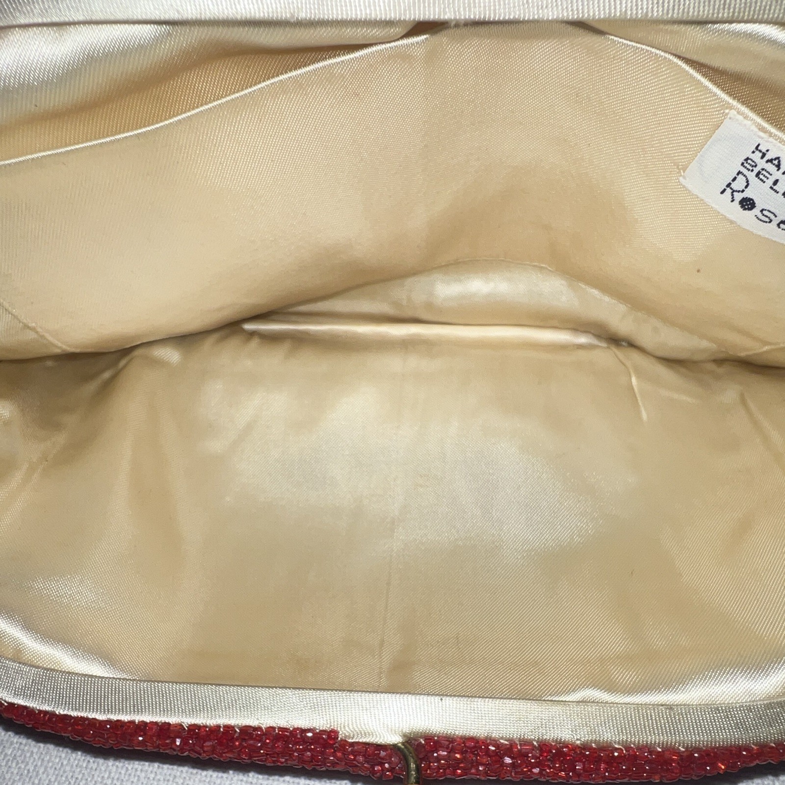 Rosenfel Red Beaded Eveningwear Clutch Purse for Women Special Occasion