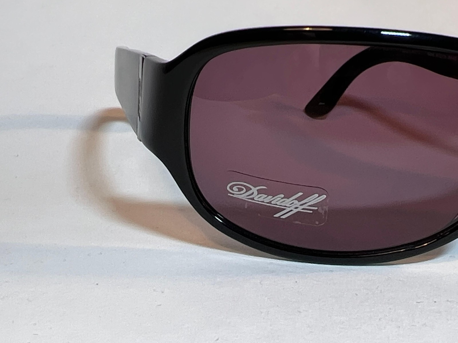 Davidoff FMG C28 Sunglasses Black Wrap Purple Lenses Mod 97013-8840 64□9 NOS