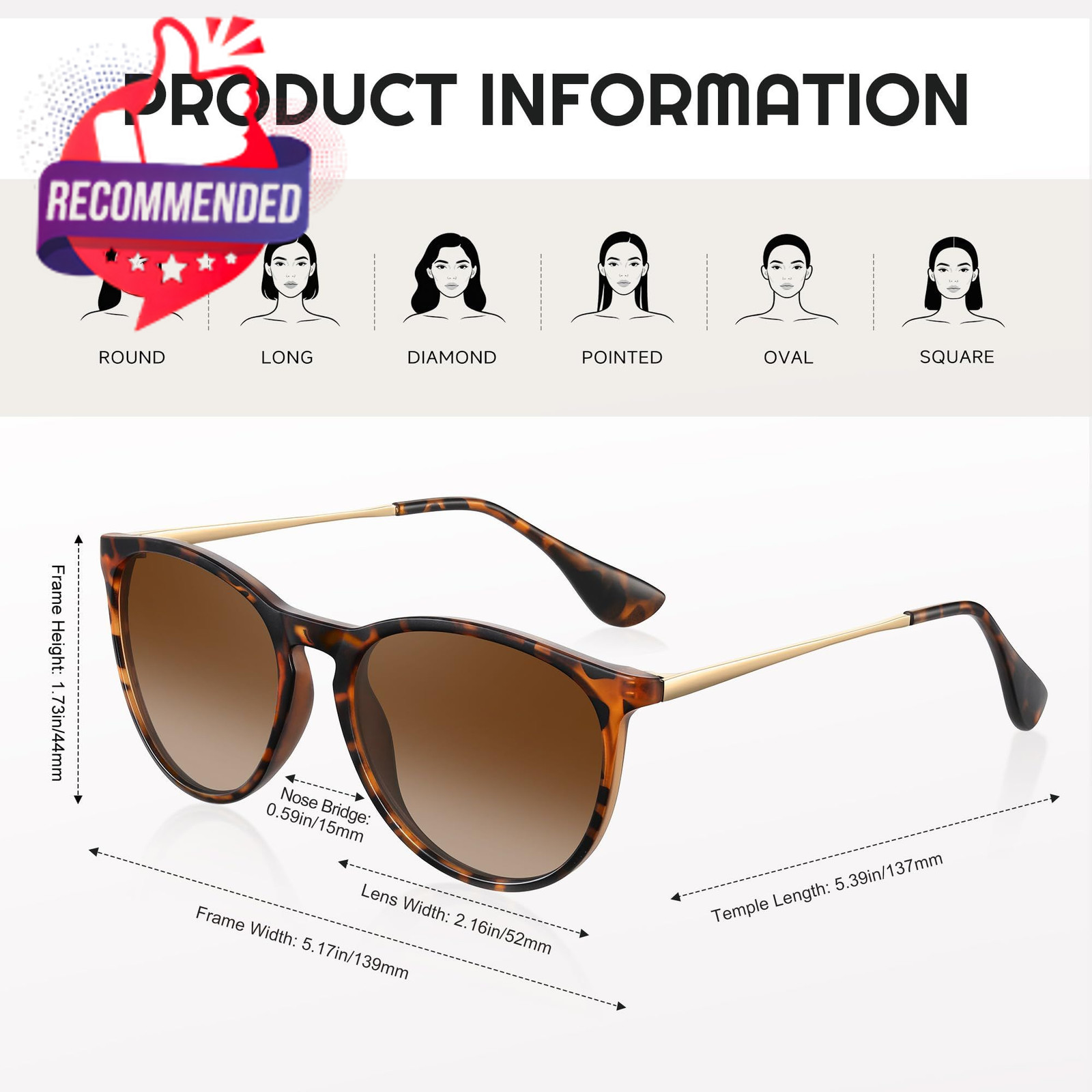 Polarized Sunglasses For Women Men- Vintage Round Sun Glasses Retro Trendy Style