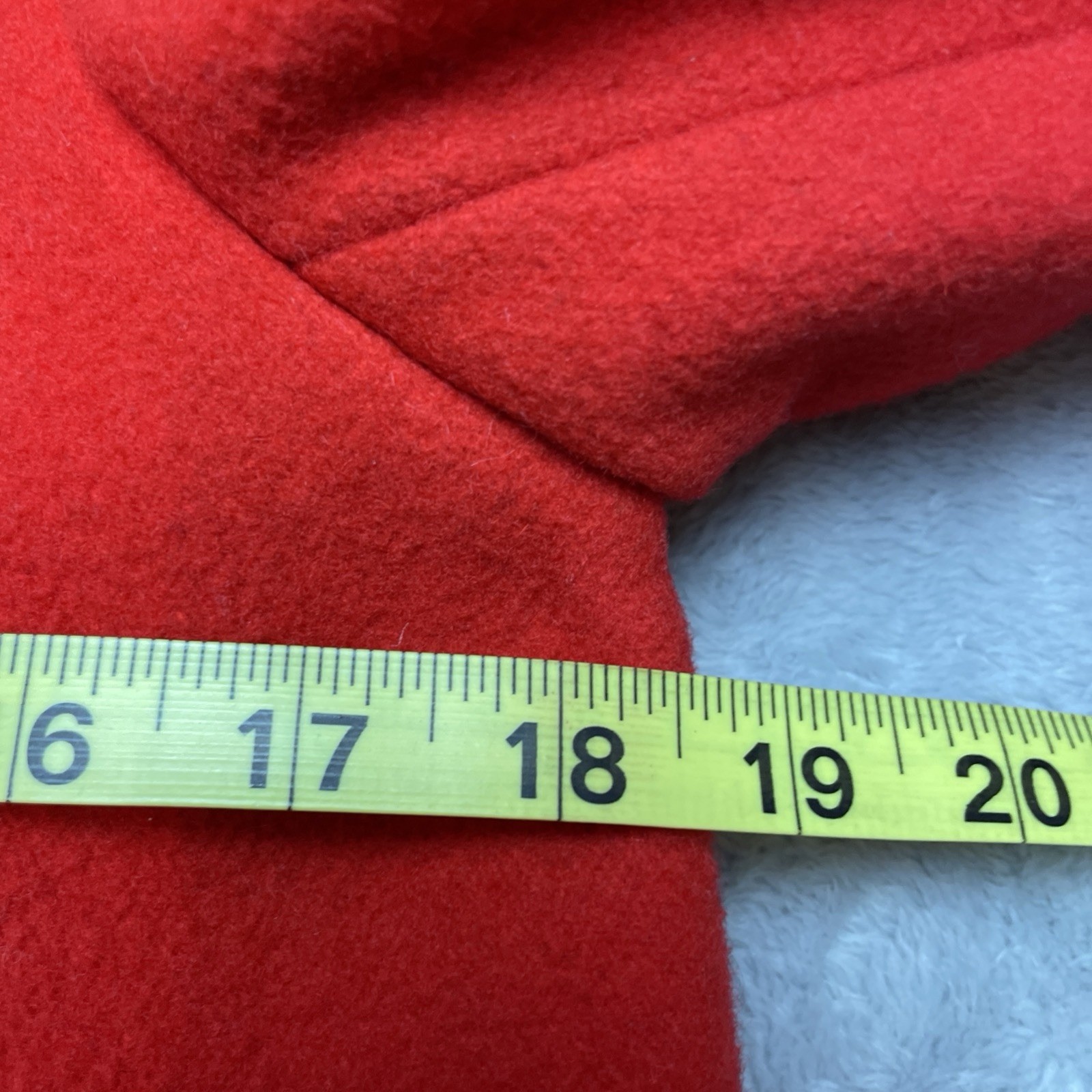 Vtg Christian Dior Saks Fifth Avenue Womens MCM Wool Coat Sz 10 Apple Red Long