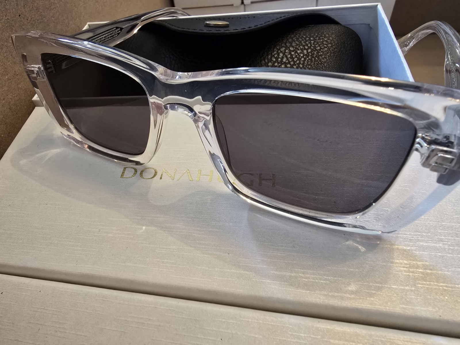 Donahugh The Lucid Blur Thick Square Frame Sunglasses for Women Men Chunky…