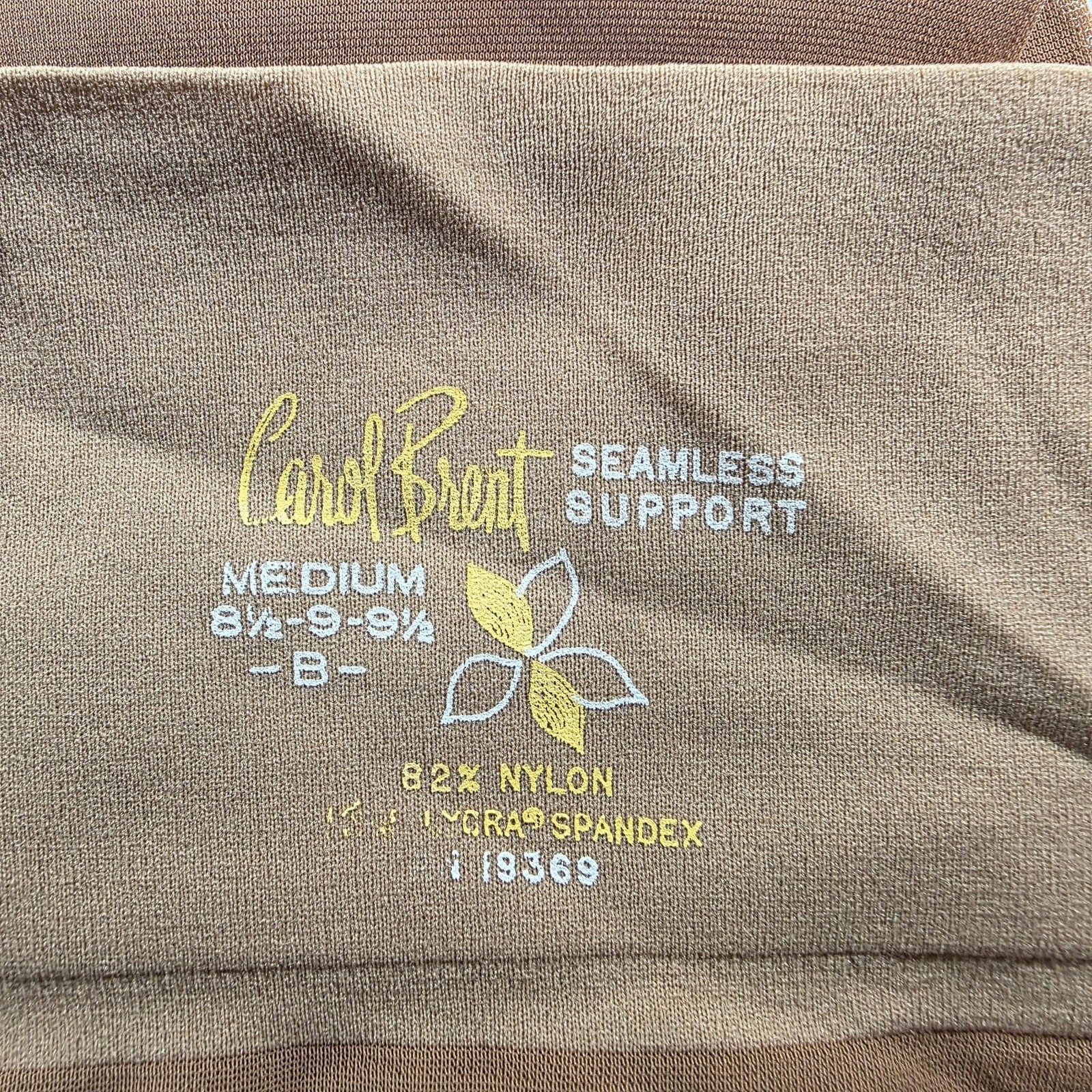 Vtg Stockings Carol Brent Support Hosiery Seamless Nylon Lyca Lightweight Sheer