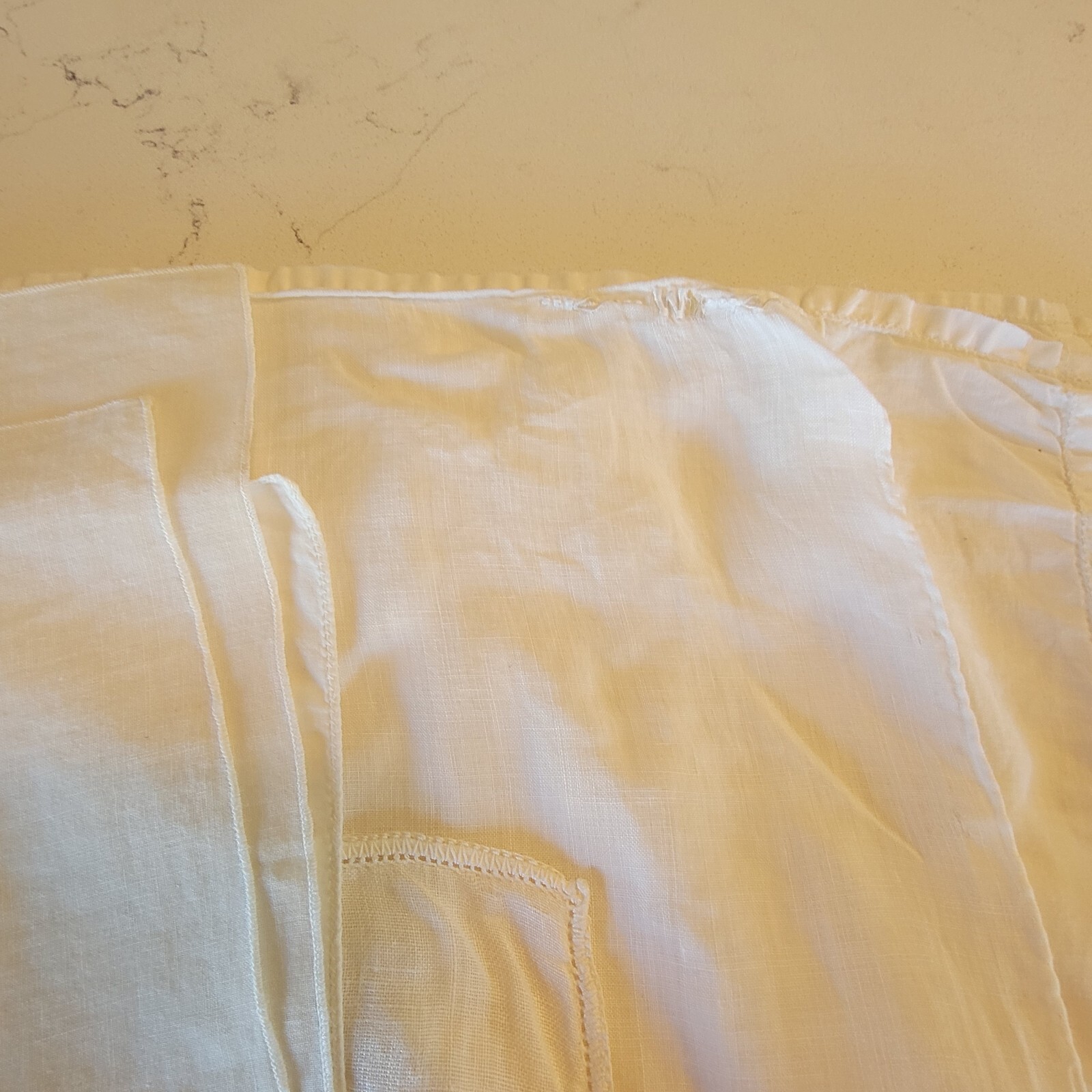 Vintage lot of 11 white off/white Ladies Hankies Handkerchiefs VARIOUS *READ