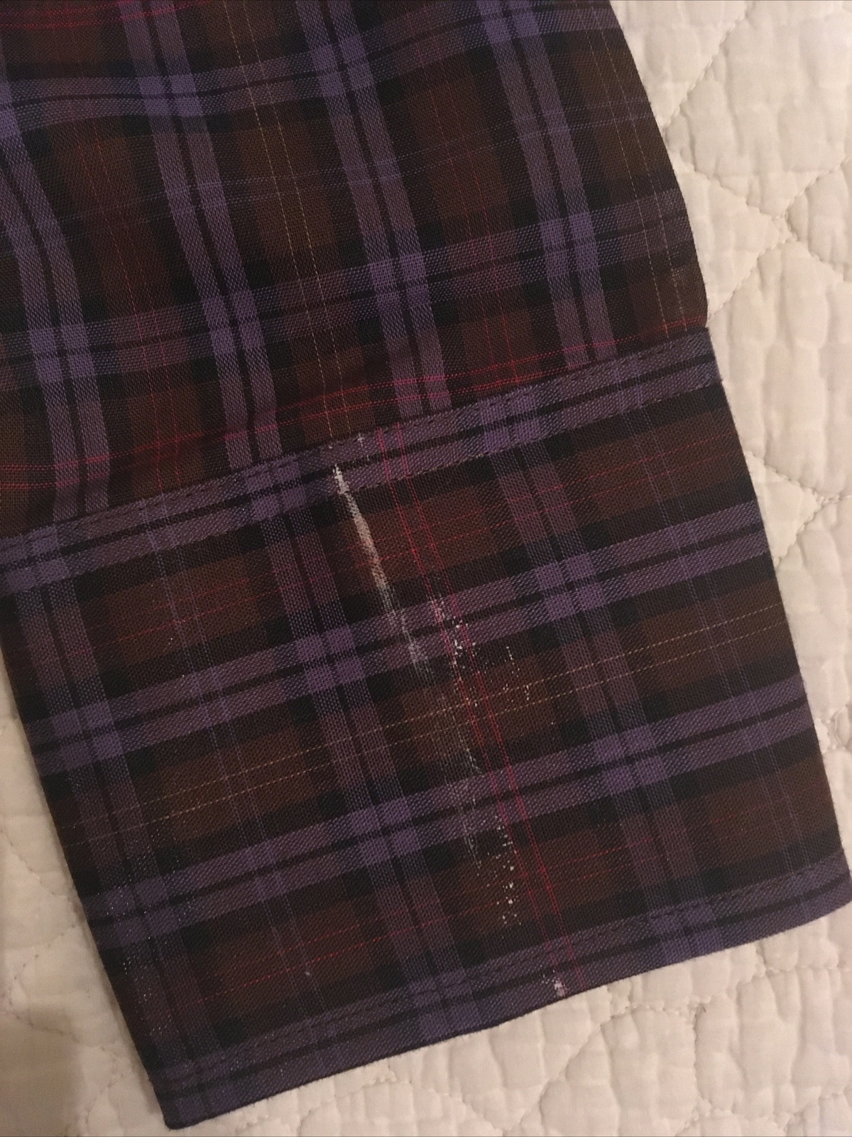 Vintage Van Heusen Sportswear Mens Purple Plaid Button Down Shirt Size S Taiwan