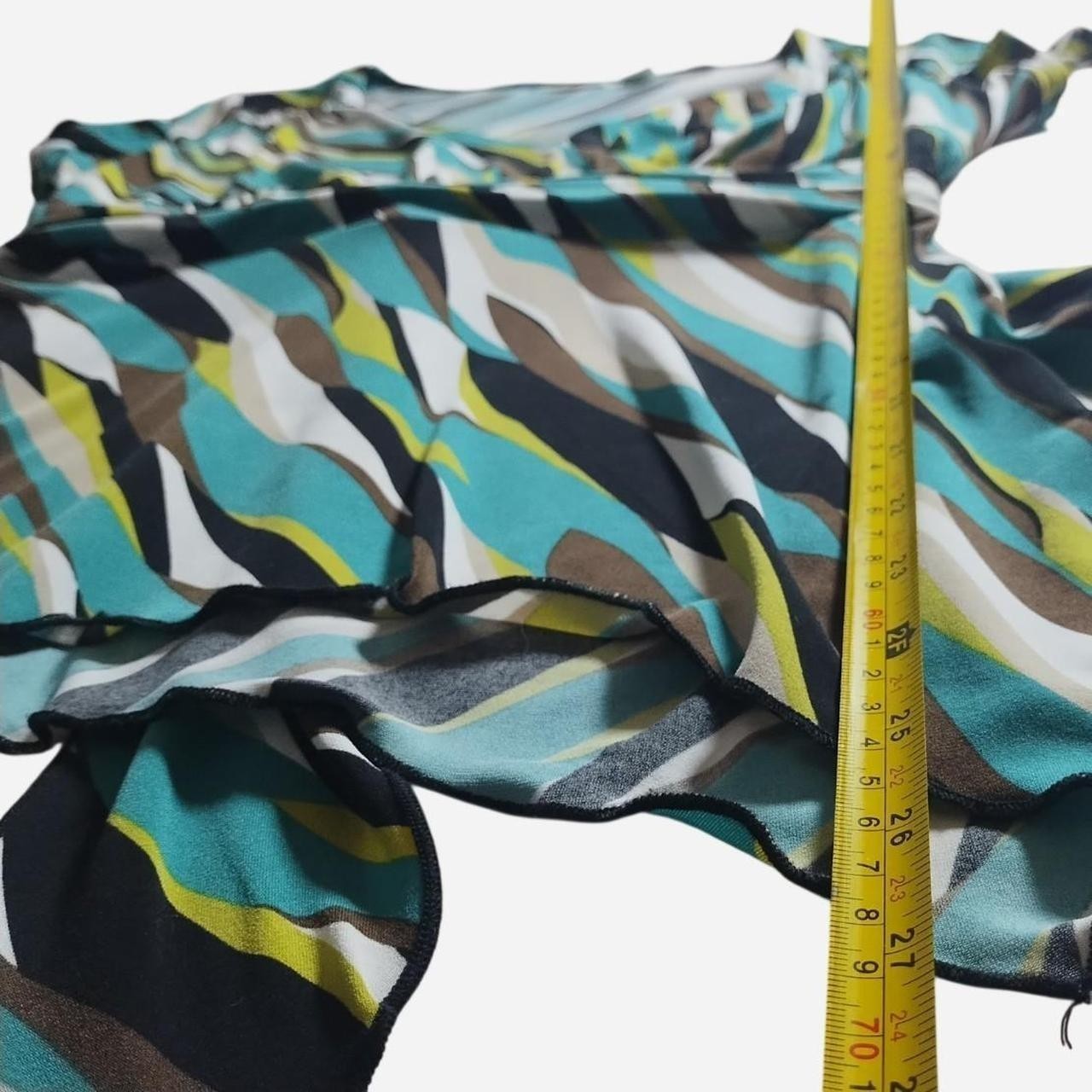 vintage y2k babydoll abstract digital print tie back top sz l fairycore 2000s