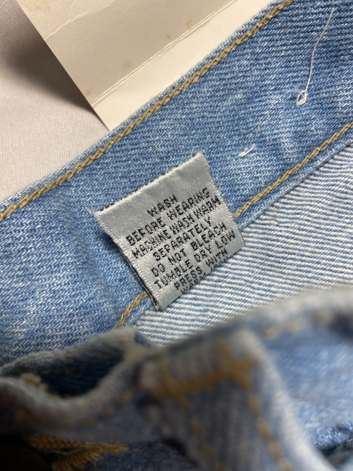 Vtg 90s W OG TAG! No Excuses Femme Denim Shorts Mom Jorts Blue -25.5″W Sz 9/10