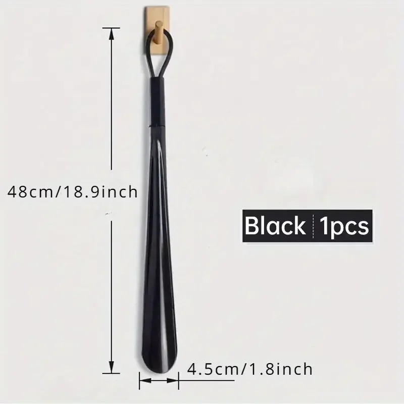 Extra Long Black Plastic Shoe Horn Spoon Shape Flexible Shoe Lifter Tool
